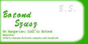 botond szusz business card